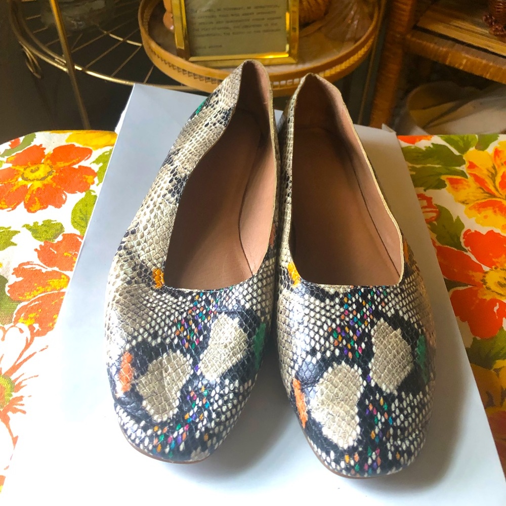 Madwell The Cory Snakeskin flats
